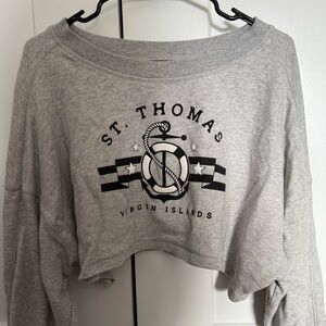 Gray Women's Crew Neck Sweater